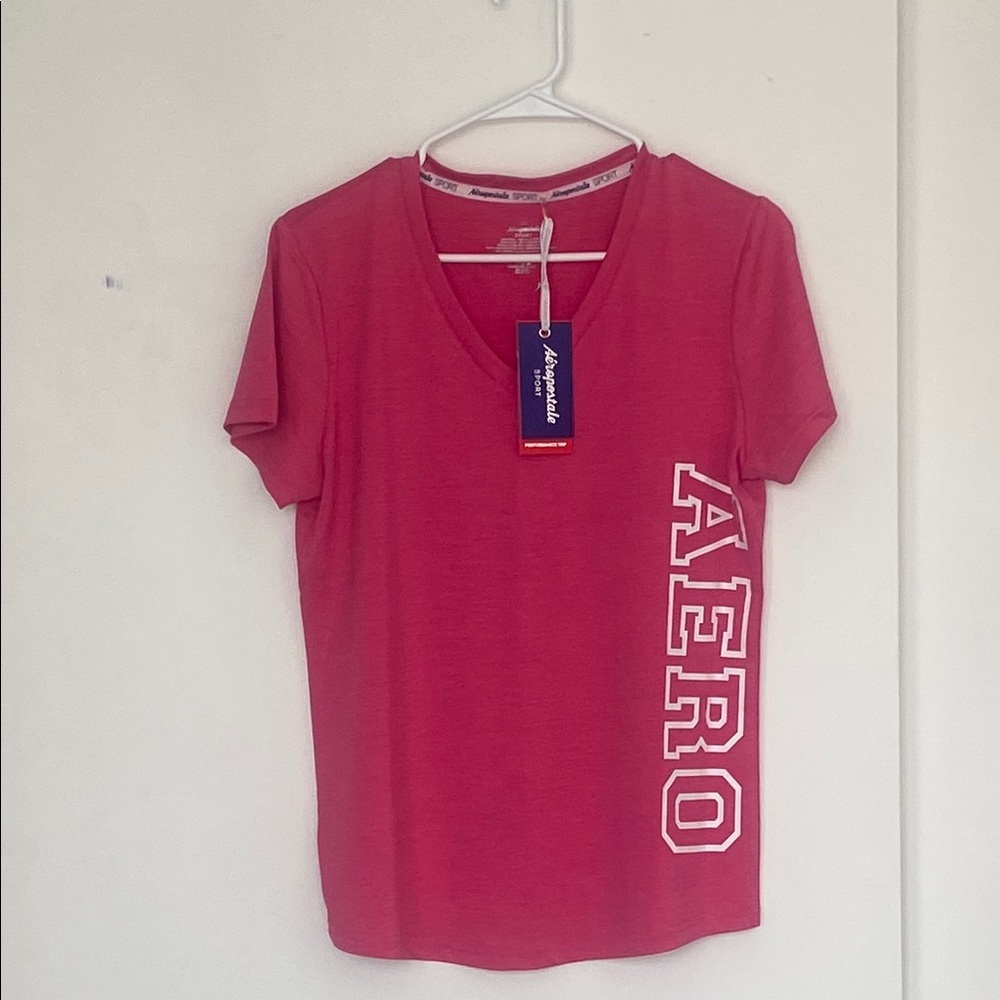 Aeropostale Pink Fitted Short Sleeve Tee